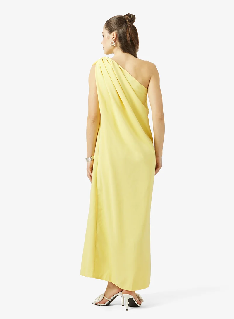 Ginger One Shoulder Resort Dress with Slit